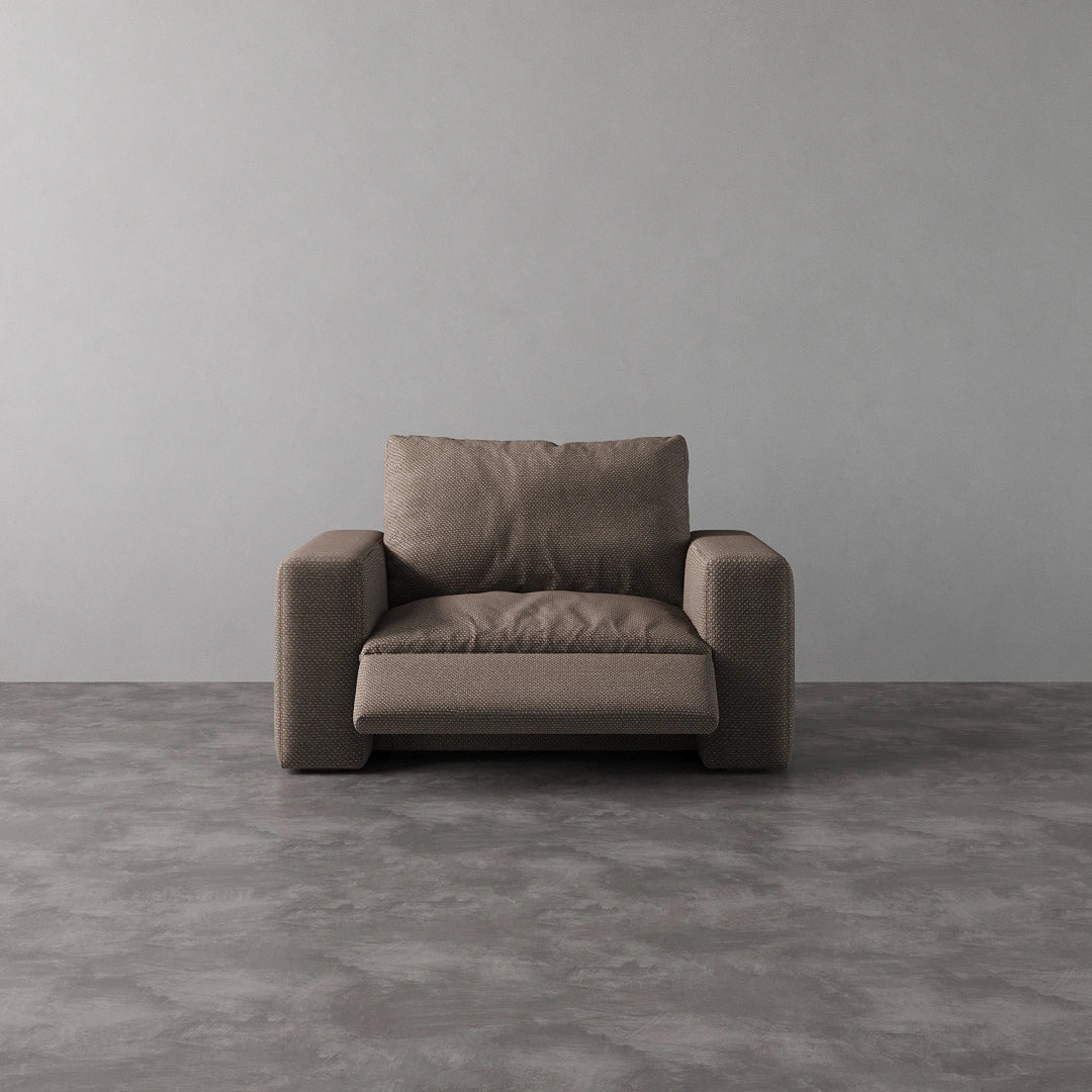 CloudLuxe Recliner with Mocha Brown Linen