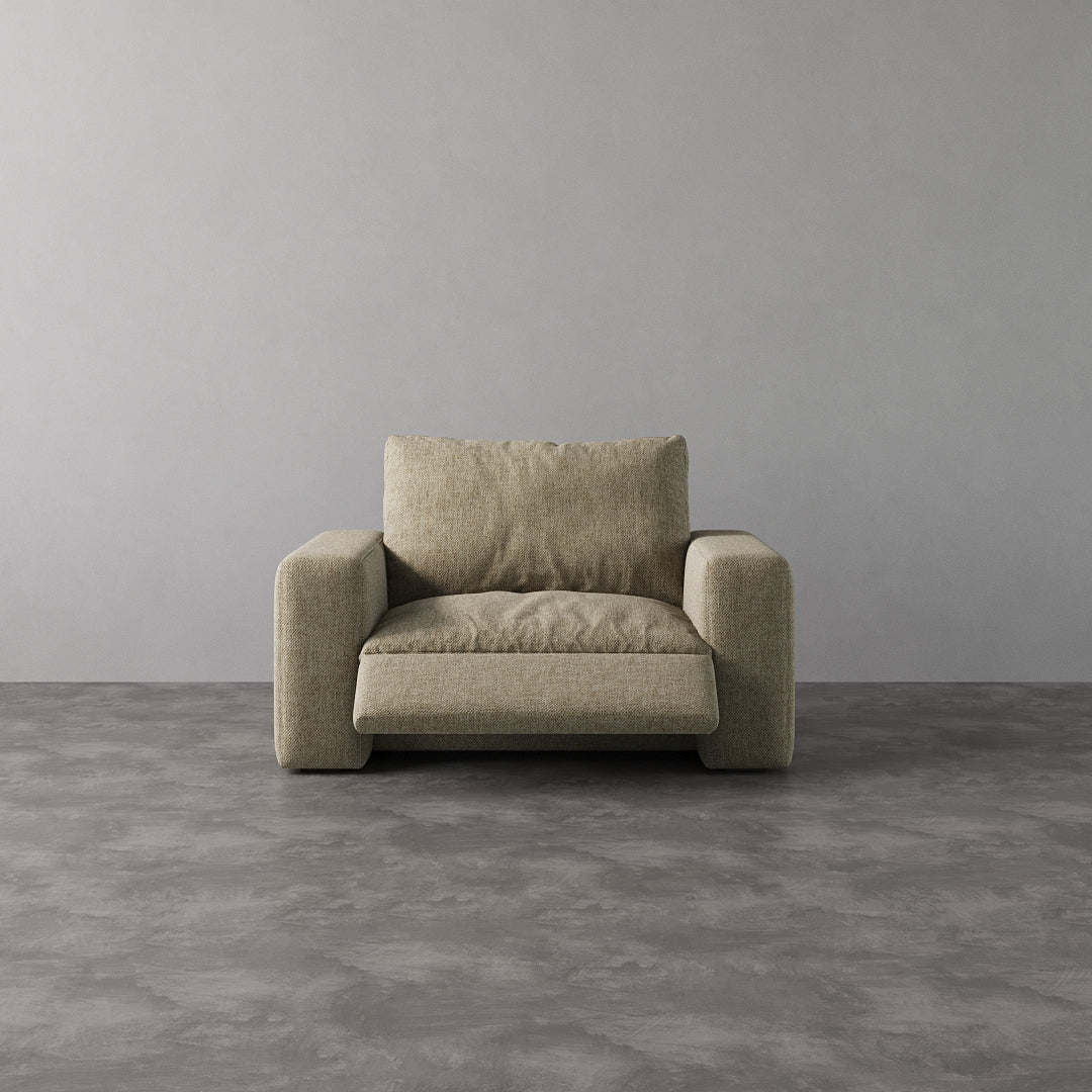 CloudLuxe Recliner with Khaki Linen