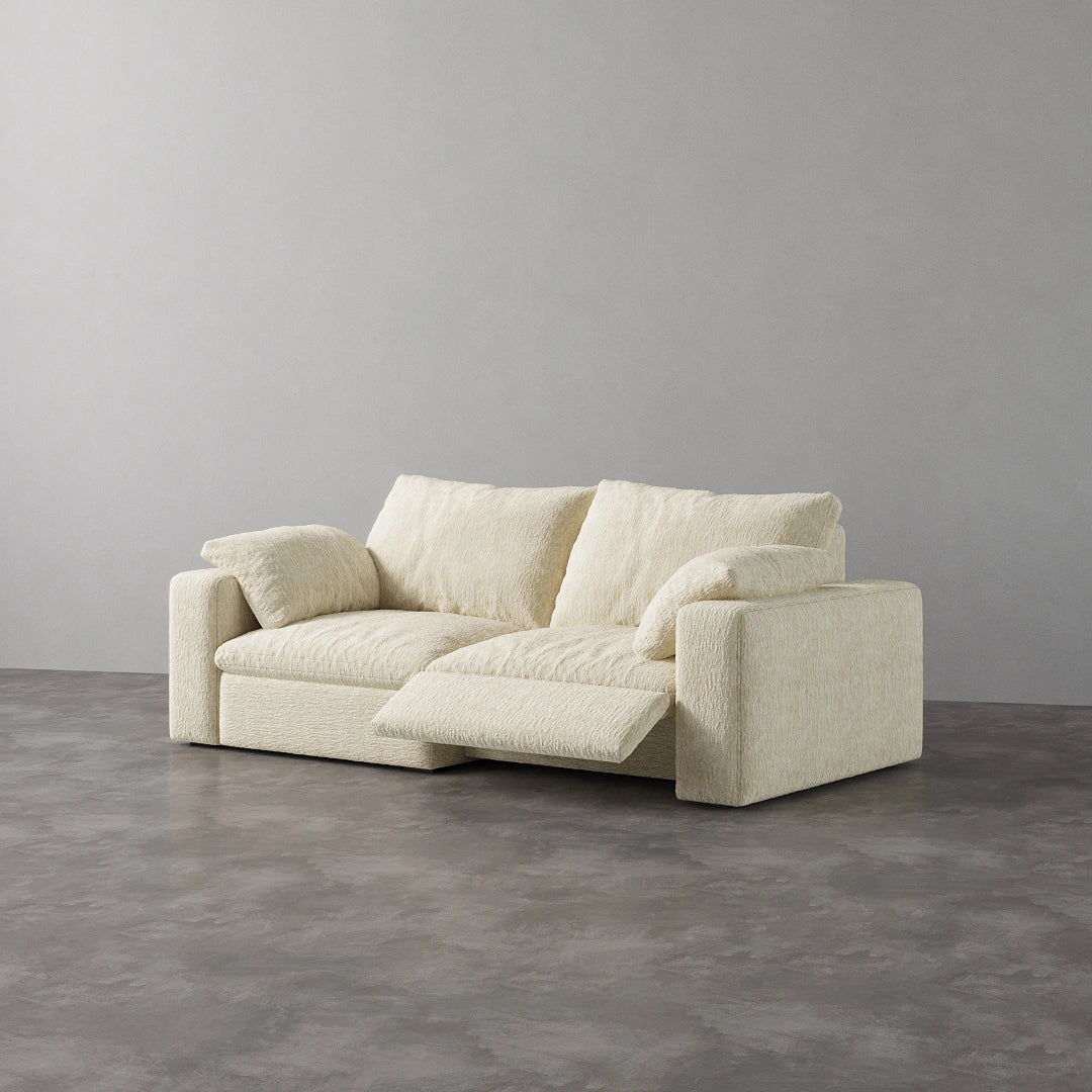 CloudLuxe 2-Piece Modular Recliner Sofa - Almond Velvet