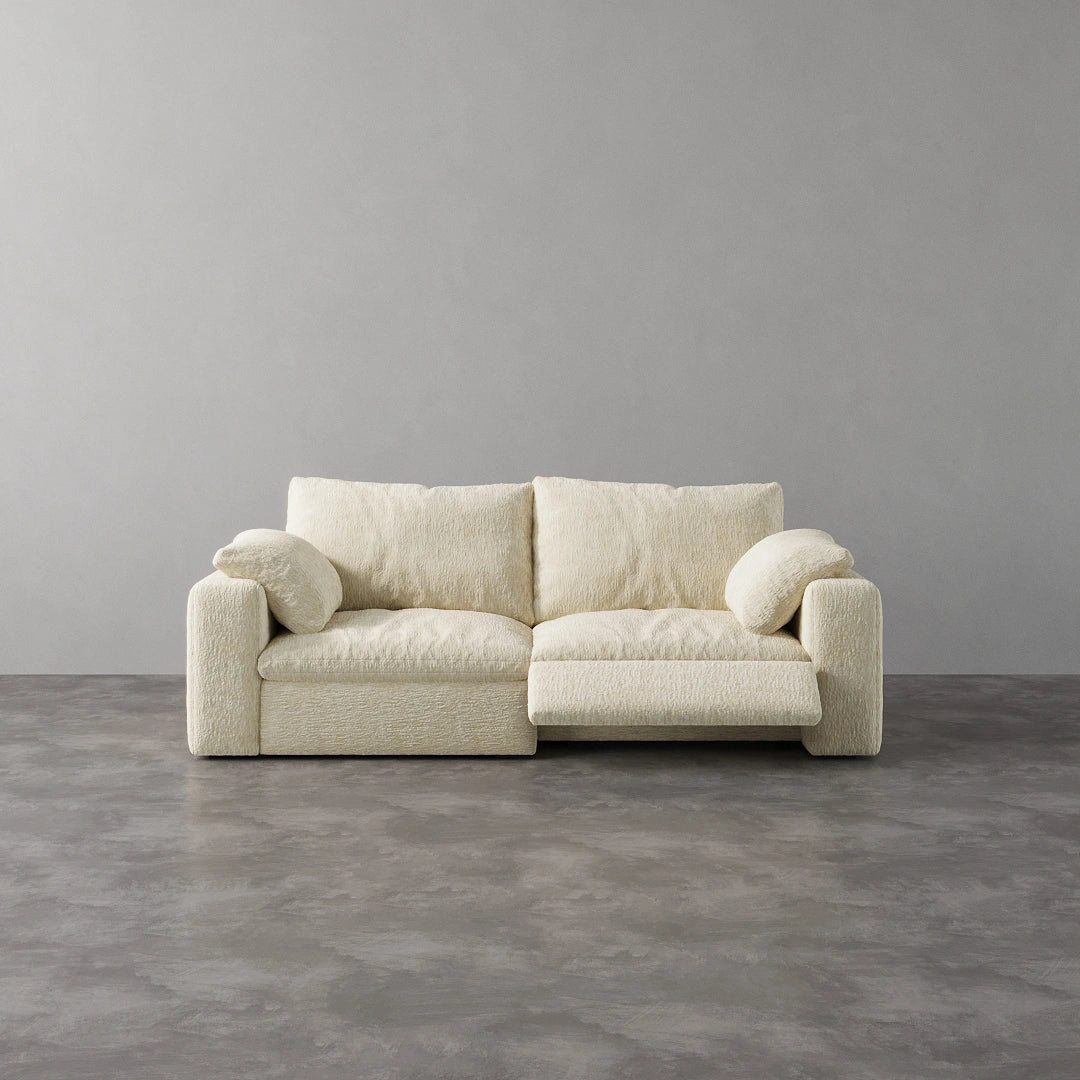 CloudLuxe 2-Piece Modular Recliner Sofa - Almond Velvet