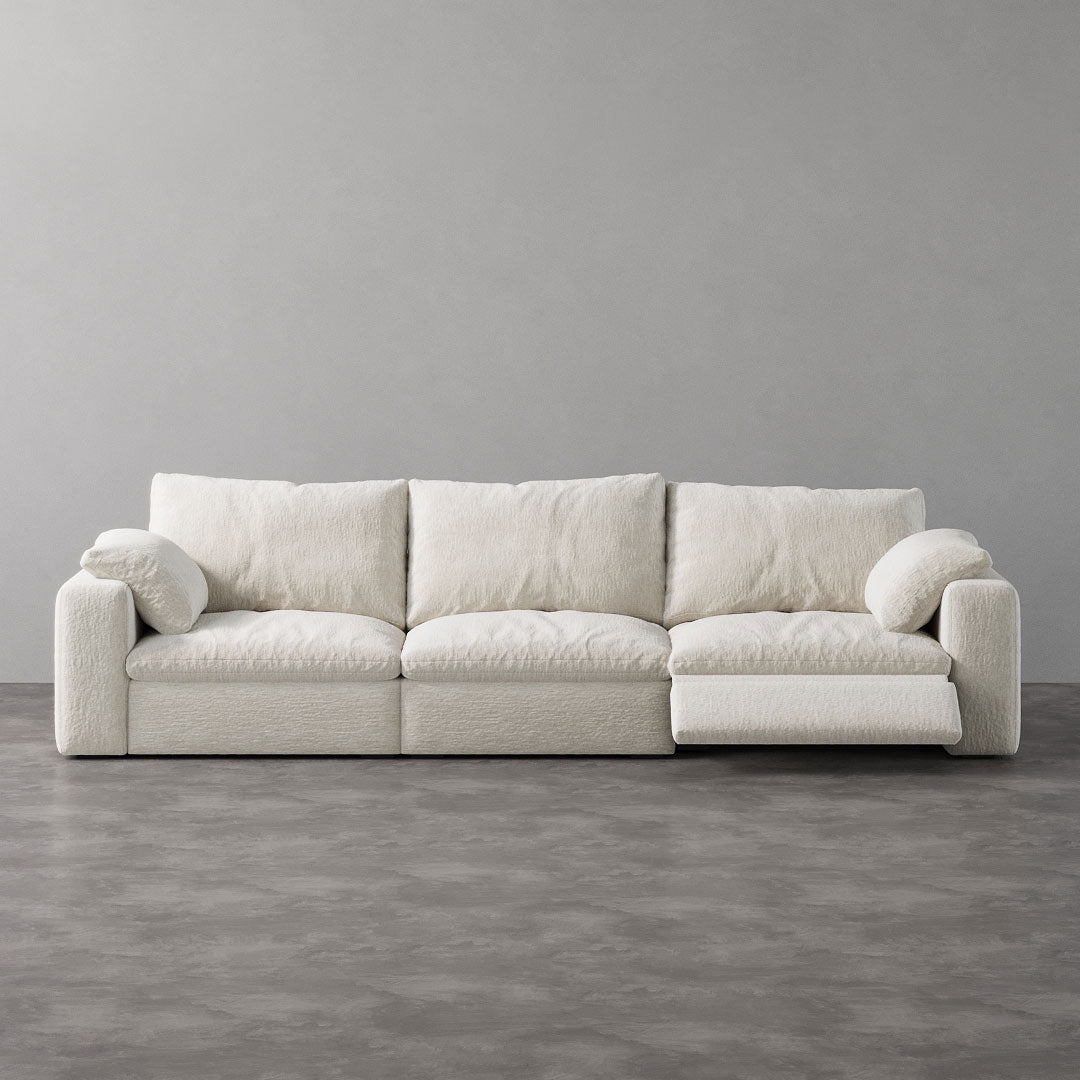 CloudLuxe 3-Piece Modular Recliner Sofa-Velvet