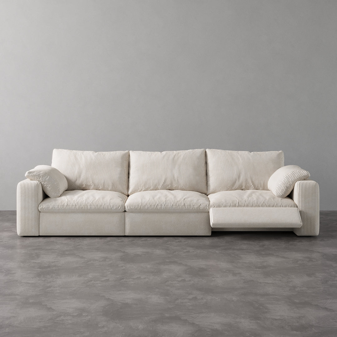 CloudLuxe 3-Piece Modular Recliner Sofa-Corduroy