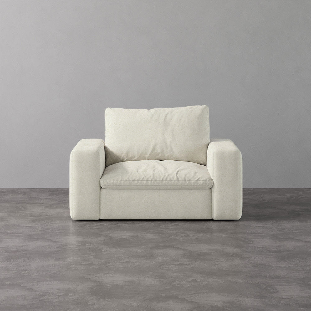 ArmChair - Natural White Velvet