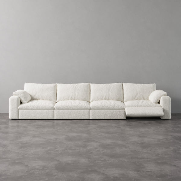 CloudLuxe 4-Piece Modular Recliner Sofa-Bouclé
