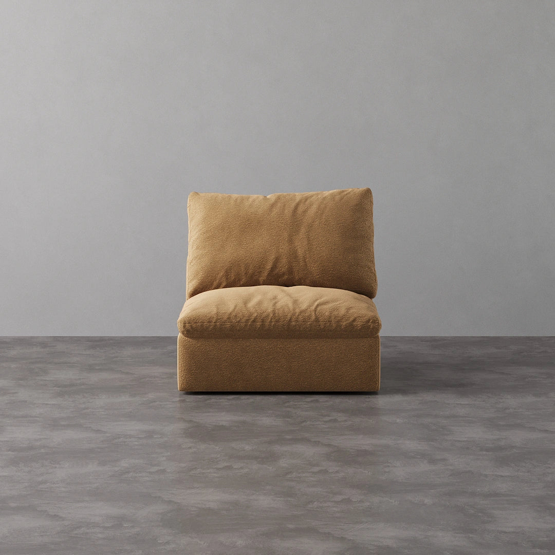 Armless Chair - Camel Pet-Friendly