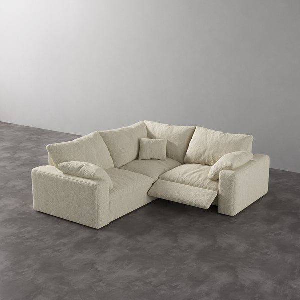 Bouclé Three Modular Corner Sectional