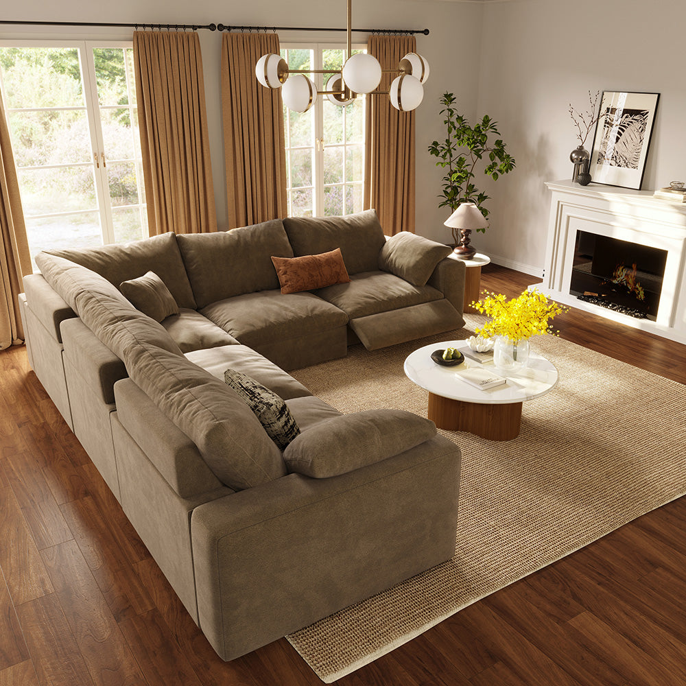 Corner 5-Piece Modular Recliner - scene
