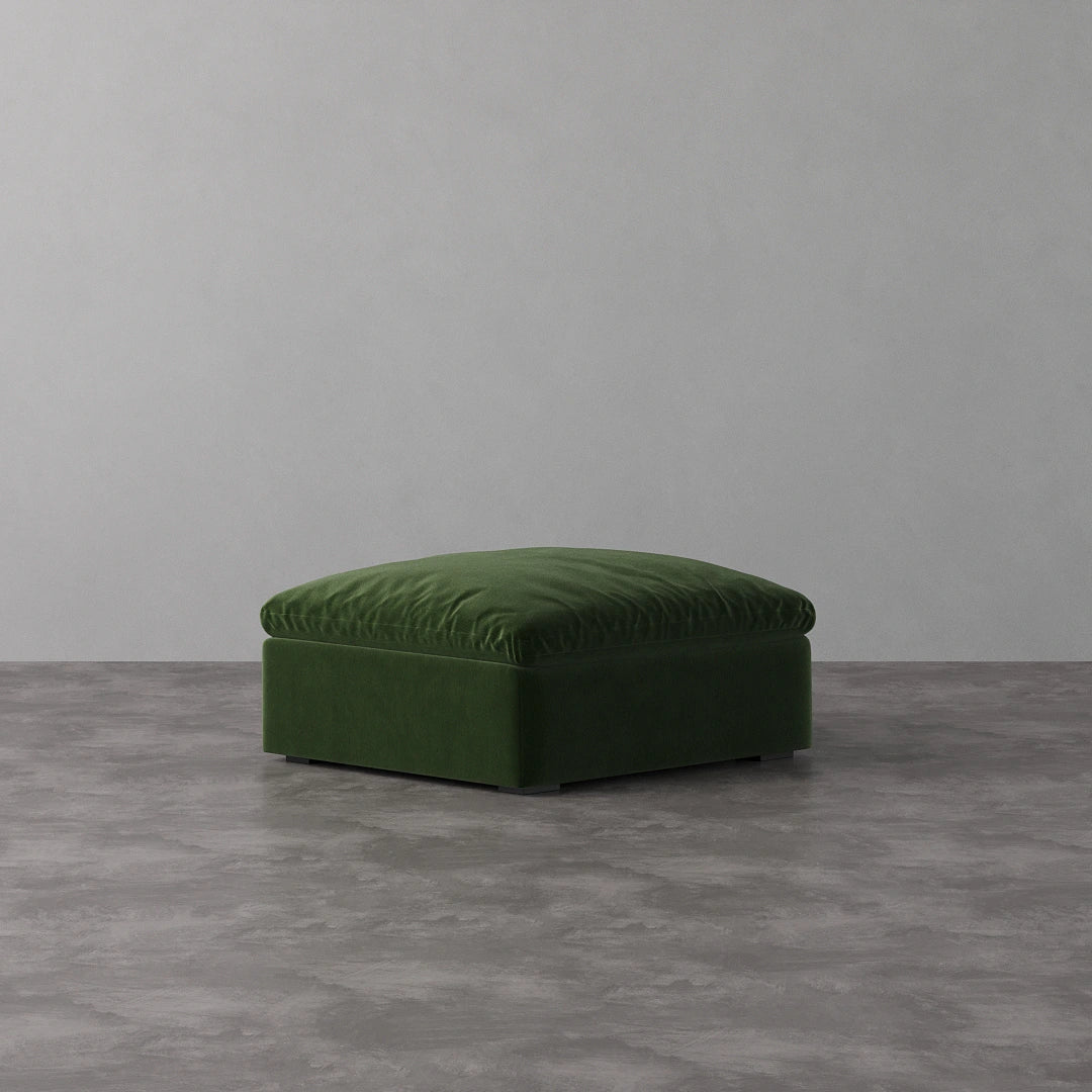 Ottoman - Forest Green Velvet
