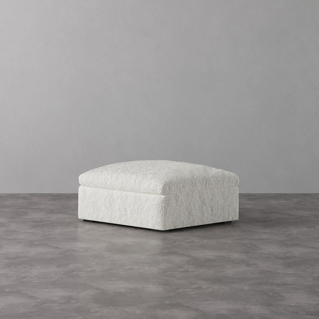 Ottoman - Snow White Bouclé