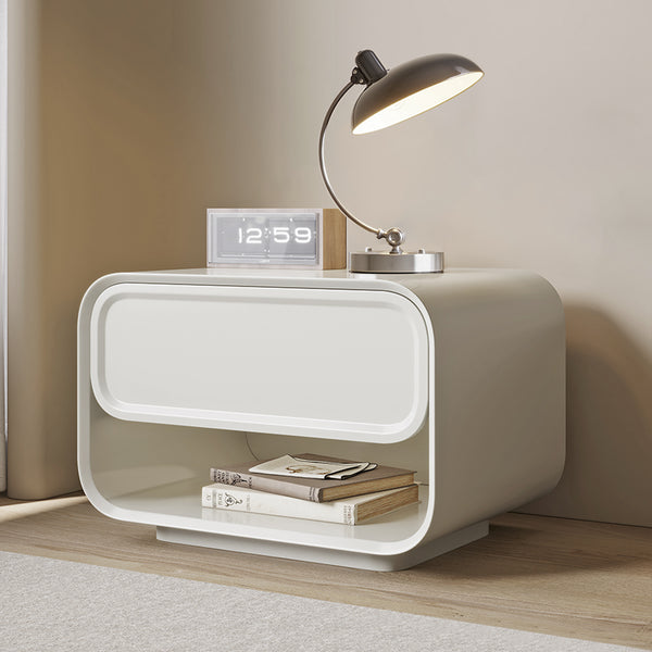 Nightstand with Drawer,Bedside End Tables, Open Storage
